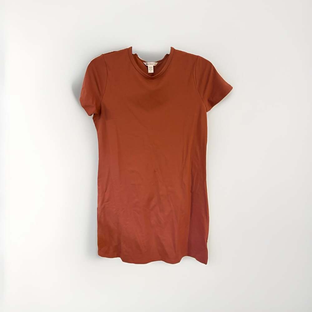 Athleta Essential Tee Dress Lightweight Suprima Cotton Blend Sz M